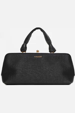 Jil Sander Goji raffia small clutch bag