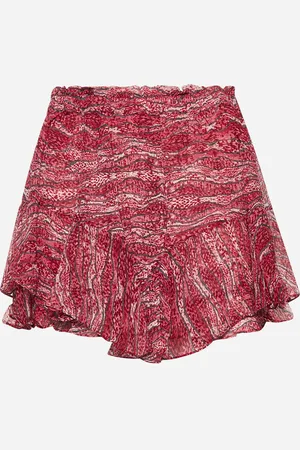 Marant Etoile Red printed muslin Sornel shorts