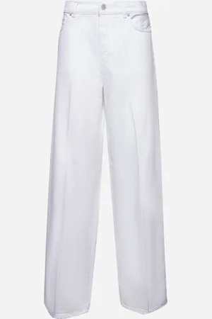 haikure White denim Bethany wide leg jeans