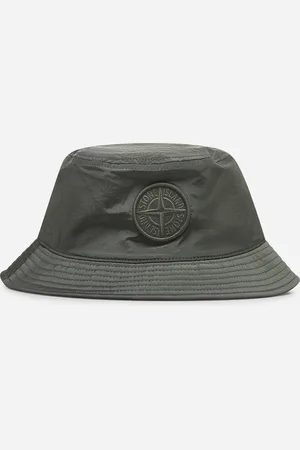 Stone Island Green Nylon Metal bucket hat