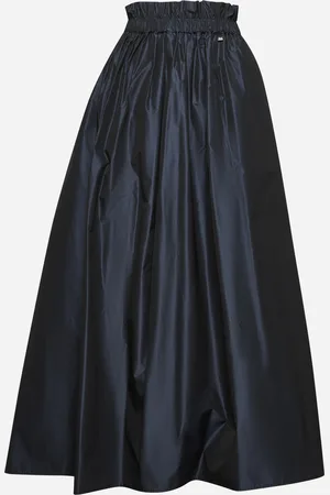 HERNO Blue new techno taffeta flared skirt