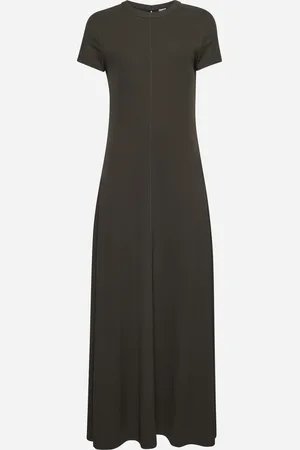 Totême Black fluid jersey long dress