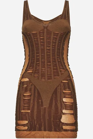 Diesel Brown M-Calimera-Short minidress