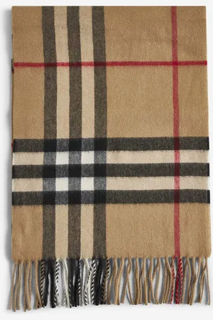 Burberry Beige Check cashmere scarf
