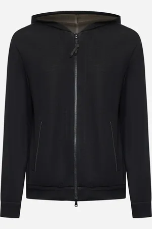 Brunello Cucinelli Black interlock zip-up hoodie