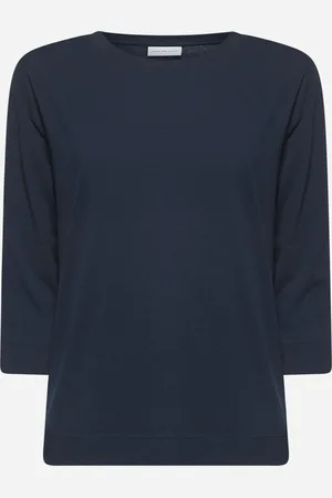DRIES VAN NOTEN Blue cotton jersey T-shirt