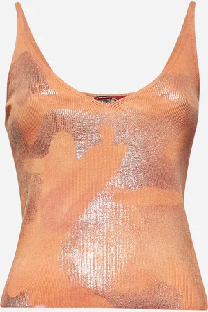 Diesel Orange M-Ismina knitted top