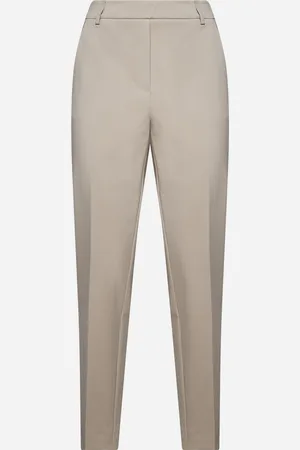 BLANCA Beige Pelago slim tailored trousers