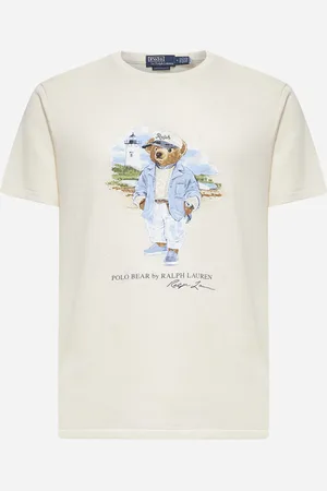 Ralph Lauren Ivory Polo Bear Custom Slim-Fit T-shirt