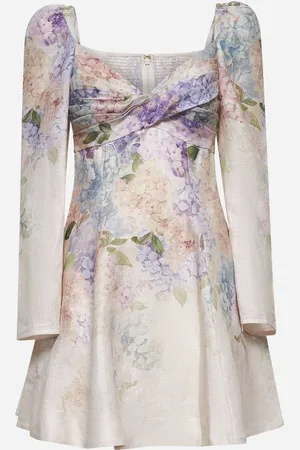 ZIMMERMANN Printed linen Dawning mini dress