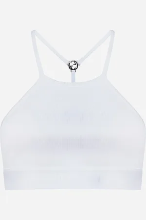 Gucci Logo-plaque jersey crop top