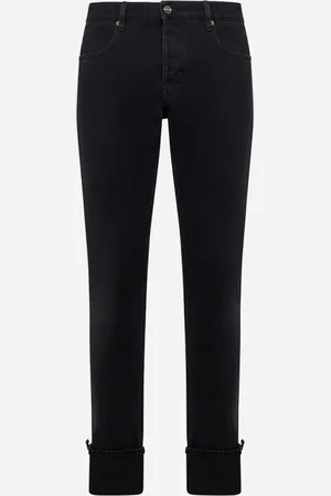Gucci Web turn-up slim-fit jeans