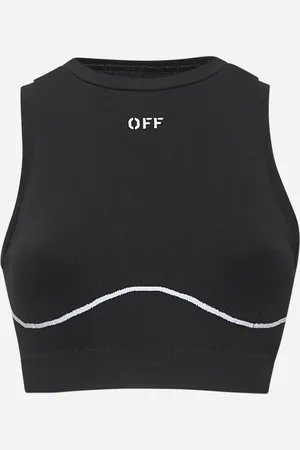 OFF-WHITE Black seamless activewear top