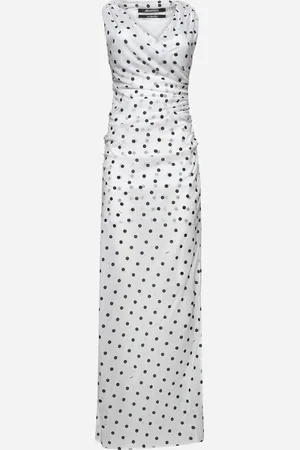 Jacquemus White polka dots The Rita long dress