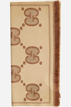 Gucci GG motif jacquard wool scarf