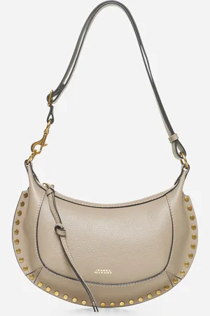 Isabel Marant Taupe Oskan Moon shoulder bag