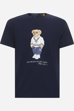 Ralph Lauren Blue Polo Bear Custom Slim-Fit T-shirt