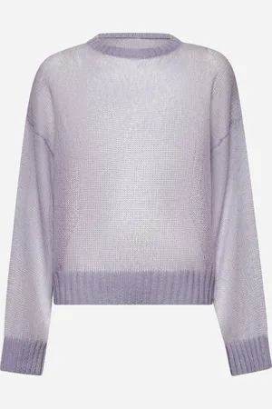 Brunello Cucinelli Purple mohair and wool monili sweater