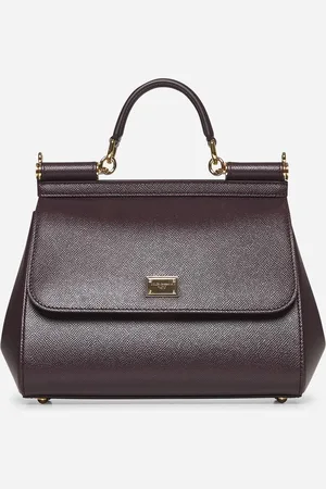 Dolce & Gabbana Burgundy large Sicily handbag