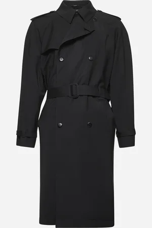 Fendi Black wool double-breasted trench coat