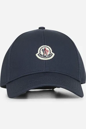 Moncler Blue gabardine baseball cap