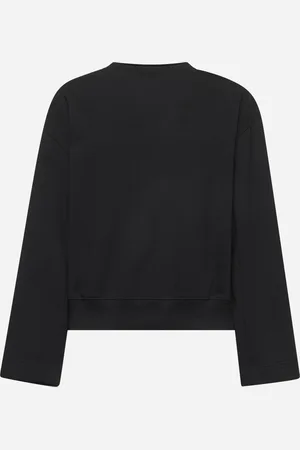 DRIES VAN NOTEN Black cotton oversized sweatshirt