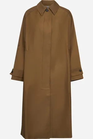 STUDIO NICHOLSON Brown twill Holin trench coat