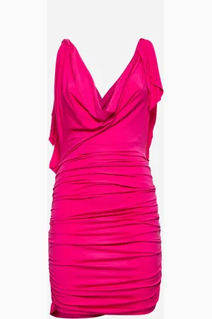 The Attico Fuchsia jersey mini dress