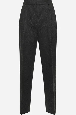 Totême Melange grey wool blend tailored trousers