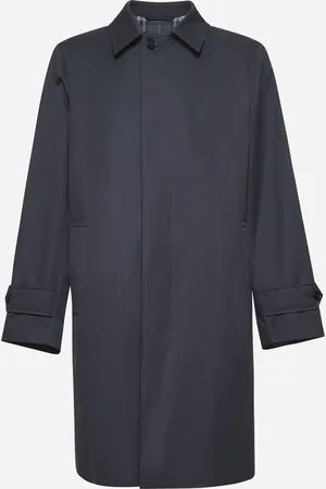 Burberry Grey gabardine long car coat