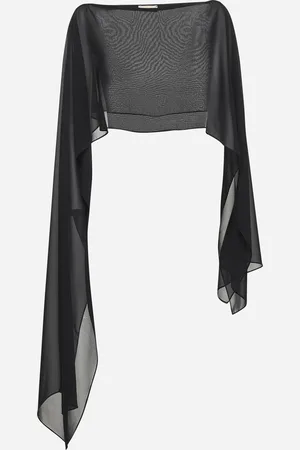 BLANCA Black georgette Selce stole