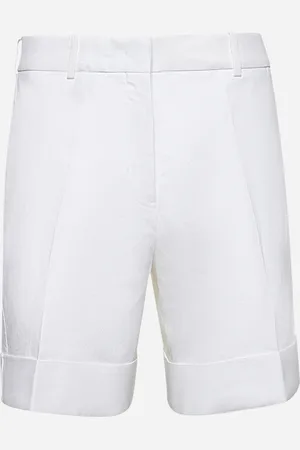 Jil Sander White linen shorts