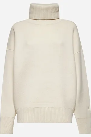 Totême Ivory double-knit turtleneck sweater