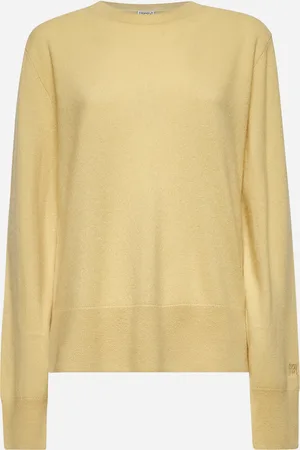 Totême Yellow cashmere crewneck sweater