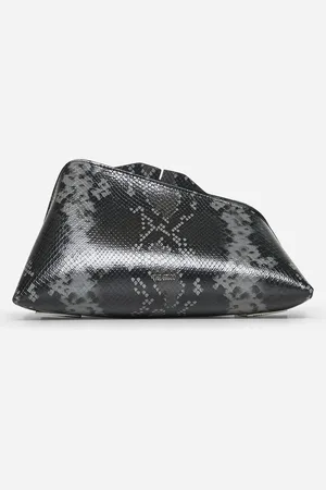 The Attico Black and grey “8.30 PM” oversized clutch