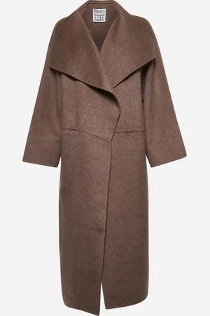 Totême Brown wool cashmere Signature coat