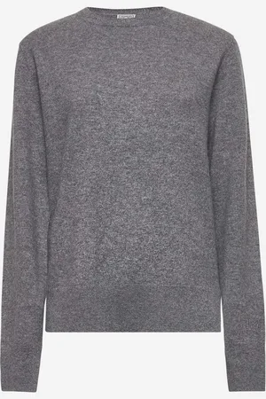 Totême Grey cashmere crewneck sweater
