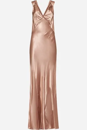 Saint Laurent Silk satin long dress
