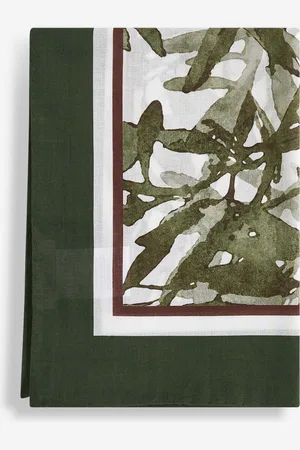 Brunello Cucinelli Green cotton Herbarium Print scarf