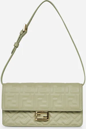 Fendi Sage green Wallet On Chain Baguette