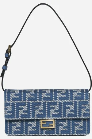 Fendi Blue Wallet On Chain Baguette minibag