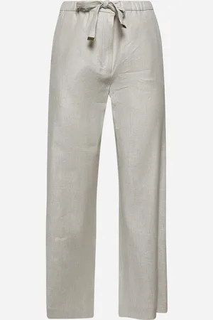 Max Mara Ecru linen blend AMERICA jogging trousers