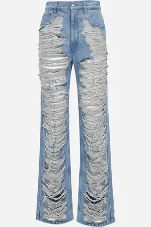 Maison Margiela Medium blue denim distressed jeans
