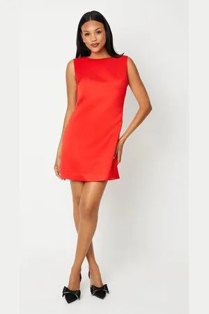 Coast Premium Satin Bow Back Mini Shift Dress