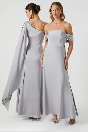 Coast Bandeau Cold Shoudler Satin Bridesmaid Dress
