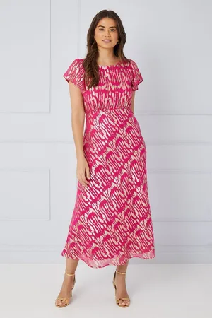 wallis Metallic Bias Midaxi Dress