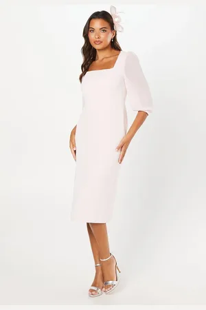 wallis Occasion Square Neck Contrast Sleeve Pencil Dress