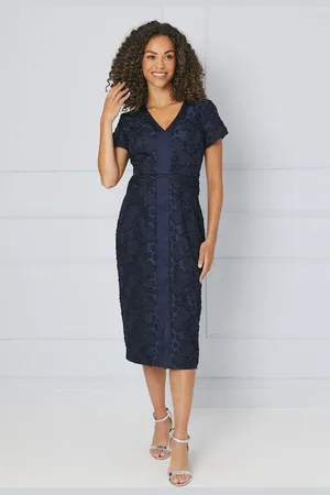 wallis Occasion Floral Jacquard Satin Insert Pencil Dress