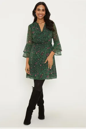 wallis Petite Floral Belted Shift Dress