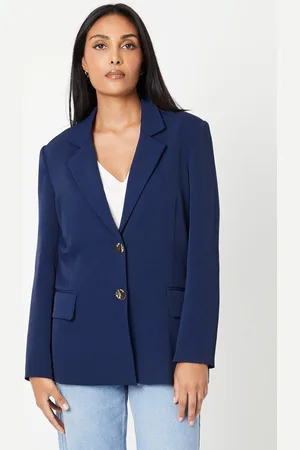 wallis Petite Button Detail Single Breasted Blazer